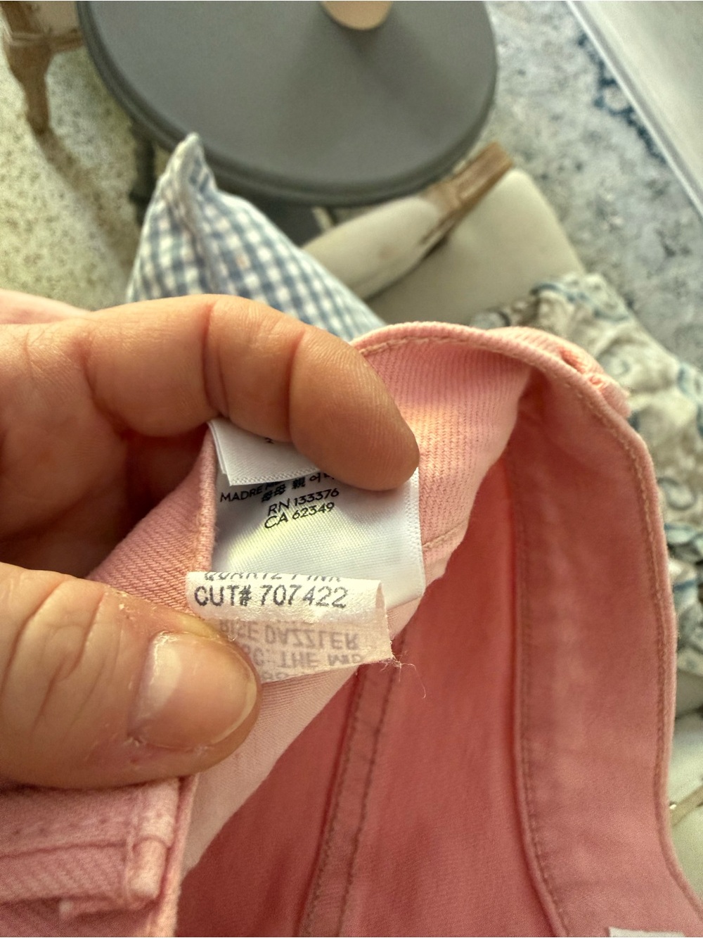 MOTHER Straight-Leg High-Rise Jeans in Dusty Pink - Picture 7 of 9